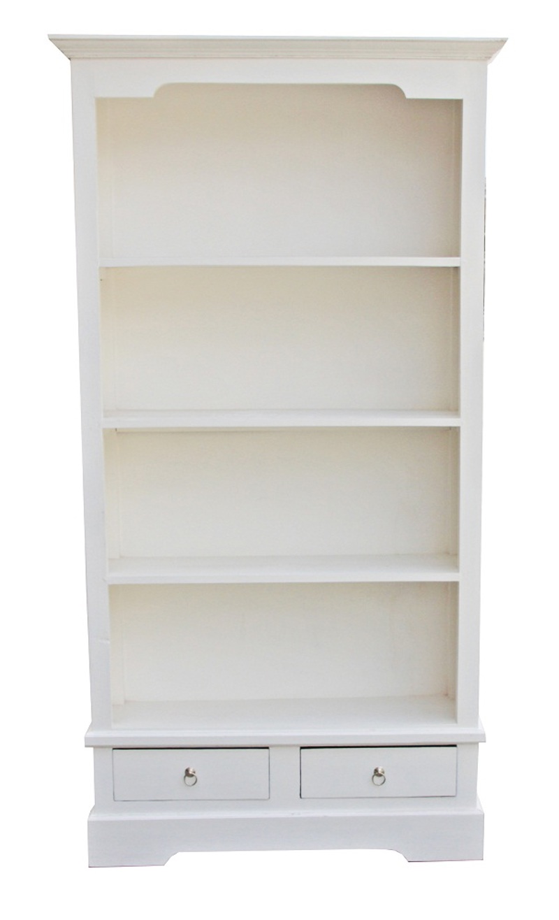 Angela Bookcase - Distressed White